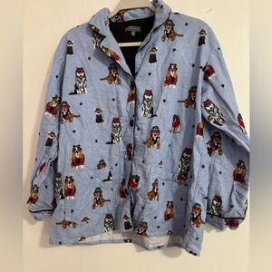 PJ Salvage Light Blue Dog Print PJ set